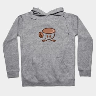 A cup of coffee with beans logo design Hoodie